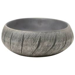 Berkfield Home Countertop Basin Black & Grey Oval 59x40x15 cm Ceramic - Size: 59 x 40 x 15 cm - thumbnail 5