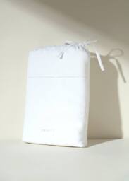 Truly White 100% Linen Ladder Stitch Duvet Cover - Size: Double - thumbnail 3