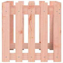 Berkfield Home Garden Planter with Fence Design 50x50x50 cm Solid Wood Douglas in Brown - Size: 50 x 50 x 50 cm - thumbnail 6