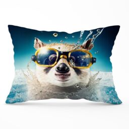 Warren Reed - Designer Dormouse Splashart Cushions in Brown - Size: 45 cm x 45 cm - thumbnail 1