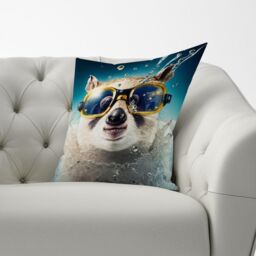 Warren Reed - Designer Dormouse Splashart Cushions in Brown - Size: 45 cm x 45 cm - thumbnail 3