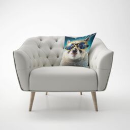 Warren Reed - Designer Dormouse Splashart Cushions in Brown - Size: 45 cm x 45 cm - thumbnail 4