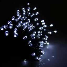 Shatchi 100LEDs Christmas Fairy String Lights Indoor/Outdoor Green Cable Main power Memory Auto Timer in White - thumbnail 3