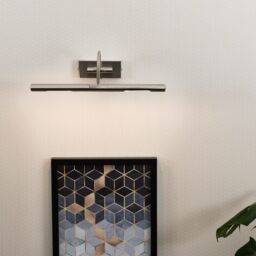 ValueLights Capri Pair of Adjustable Twin Bulb Picture Wall Lights with G9 Bulbs in Metallic Silver - thumbnail 1