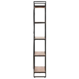 Berkfield Home 5-Tier Bookcase 60x30x180 cm Solid Acacia Wood in Brown - Size: 60 x 30 x 180 cm - thumbnail 3