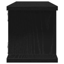 Berkfield Home Wall Shelves 2 pcs Black Oak 105x18x20 cm Engineered Wood - Size: 105 x 18 x 20 cm - thumbnail 7