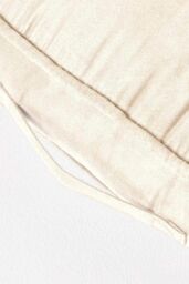 Homescapes Faux Suede Armchair Booster Cushion in Cream - Size: 50 cm x 50 cm - thumbnail 6