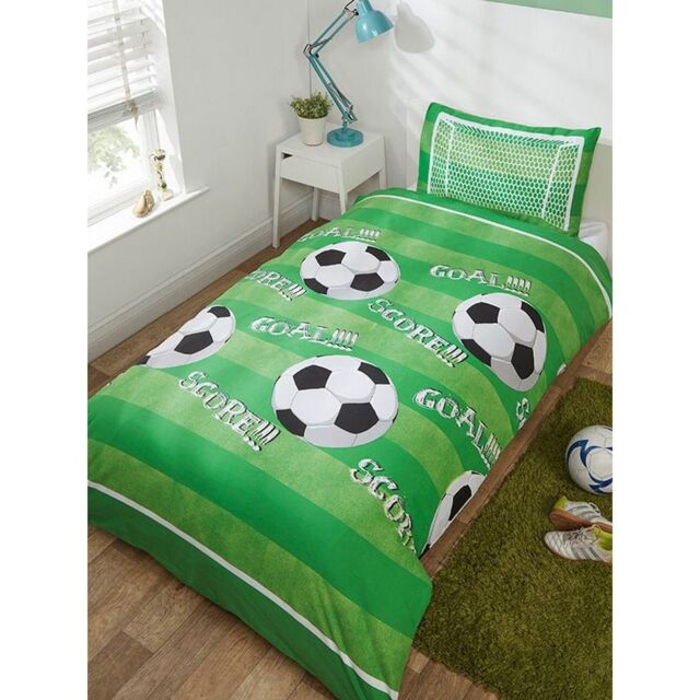 Rapport Men's Goal Football Duvet Cover Set in Green - Size: Single - image 1
