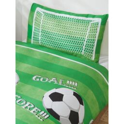 Rapport Men's Goal Football Duvet Cover Set in Green - Size: Single - thumbnail 2