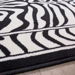 Kukoon Black White Zebra Print Maximalist Contemporary Living Room Area Rug - Size: 60 cm x 240 cm - thumbnail 9