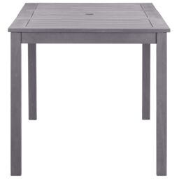 Berkfield Home Garden Table Grey Wash 140x80x74 cm Solid Acacia Wood - Size: 140 x 80 x 74 cm - thumbnail 3