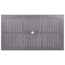 Berkfield Home Garden Table Grey Wash 140x80x74 cm Solid Acacia Wood - Size: 140 x 80 x 74 cm - thumbnail 4