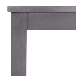 Berkfield Home Garden Table Grey Wash 140x80x74 cm Solid Acacia Wood - Size: 140 x 80 x 74 cm - thumbnail 5