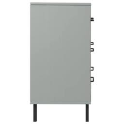 Berkfield Home Sideboard with 3 Drawers Grey 77x40x79.5 cm Solid Wood OSLO - thumbnail 6