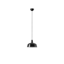 Netlighting Tatawin Medium Dome Pendant Ceiling Light Black Gloss Black 1x E27