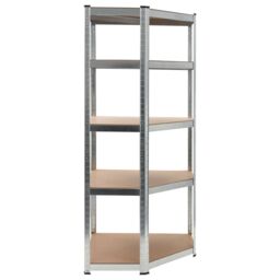 Berkfield Home Storage Shelf Silver 75x75x180 cm Steel & MDF - Size: 75 x 75 x 180 cm - thumbnail 3