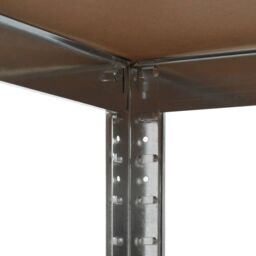 Berkfield Home Storage Shelf Silver 75x75x180 cm Steel & MDF - Size: 75 x 75 x 180 cm - thumbnail 4