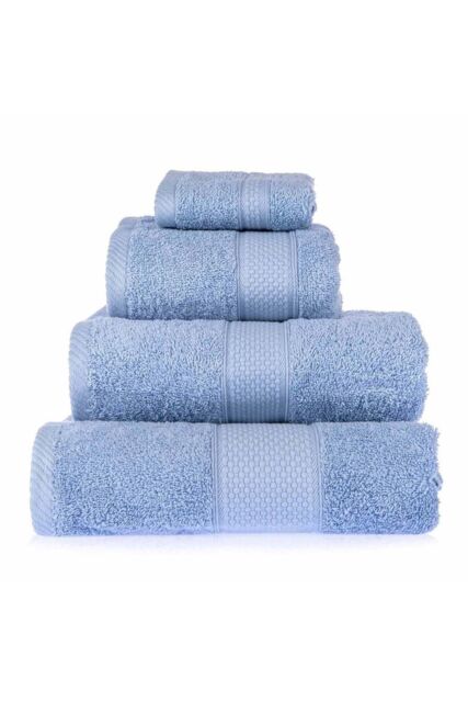 Homescapes 500 GSM Turkish Cotton Towel Soft, Absorbent & Quick-Drying in Light Blue - Size: Bath Sheet - image 1