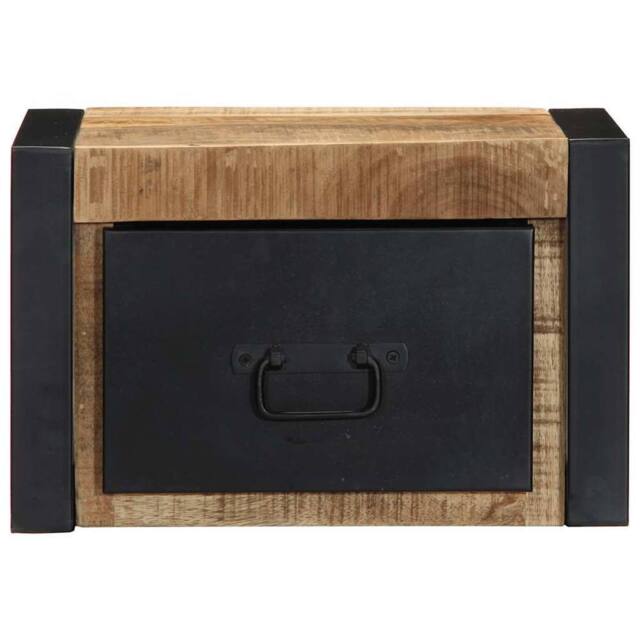 Berkfield Home Bedside Cabinets 2 pcs 40x35x25 cm Solid Rough Wood Mango in Brown - Size: 40 x 35 x 25 cm - image 1