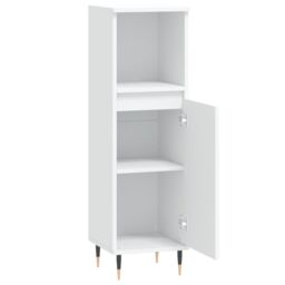 Berkfield Home Bathroom Cabinet White 30x30x100 cm Engineered Wood - Size: 30 x 30 x 100 cm - thumbnail 6