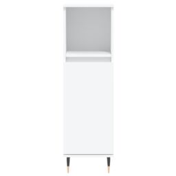 Berkfield Home Bathroom Cabinet White 30x30x100 cm Engineered Wood - Size: 30 x 30 x 100 cm - thumbnail 5