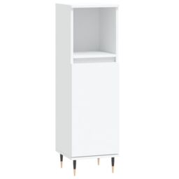 Berkfield Home Bathroom Cabinet White 30x30x100 cm Engineered Wood - Size: 30 x 30 x 100 cm - thumbnail 2