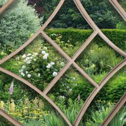 Charles Bentley Lisbon Round Garden Mirror Weather Resistant in Beige - thumbnail 2