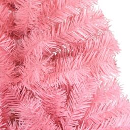 Berkfield Home Artificial Christmas Tree with Stand Pink 150 cm PVC - thumbnail 4
