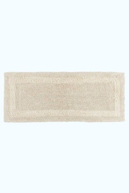 Homescapes Luxury Bath Mat Runner Reversible 1600GSM 100% Cotton, 40 x 100cm Long in Cream - Size: 40 x 100 cm - image 1