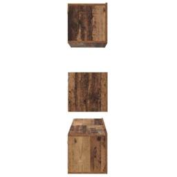 Berkfield Home TV Unit Set 4 pcs Old wood 60 x 30 x 30 cm Engineered wood in Brown - thumbnail 8