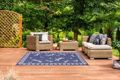 Rugstyle Summer Breeze Outdoor Rug in Navy - Size: 100 cm x 150 cm - image 1