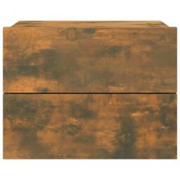 Berkfield Home Bedside Cabinets 2 pcs Smoked Oak 40x30x30 cm Engineered Wood in Brown - Size: 40 x 30 x 30 cm - thumbnail 4