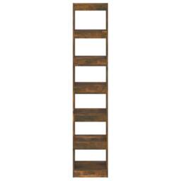 Berkfield Home Classic Book Cabinet/Room Divider Smoked Oak 40x30x198 cm in Brown - Size: 40 x 30 x 198 cm - thumbnail 5