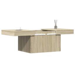 Berkfield Home Decorative Coffee Table Sonoma Oak 100x55x40 cm Engineered Wood in Light Brown - Size: 100 x 55 x 40 cm - thumbnail 4