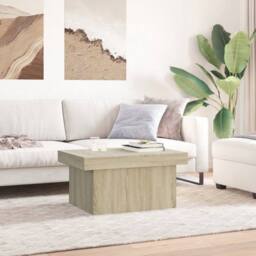 Berkfield Home Decorative Coffee Table Sonoma Oak 100x55x40 cm Engineered Wood in Light Brown - Size: 100 x 55 x 40 cm - thumbnail 1