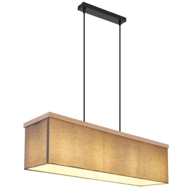 Netlighting Ossi Bar Pendant Ceiling Light Matt Black 4x E27 - image 1