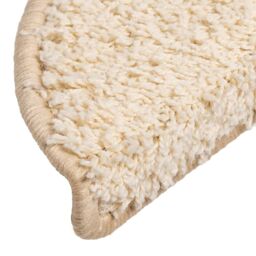 Berkfield Home Stair Mats 10 pcs 56x17x3 cm Cream - Size: Medium - thumbnail 6