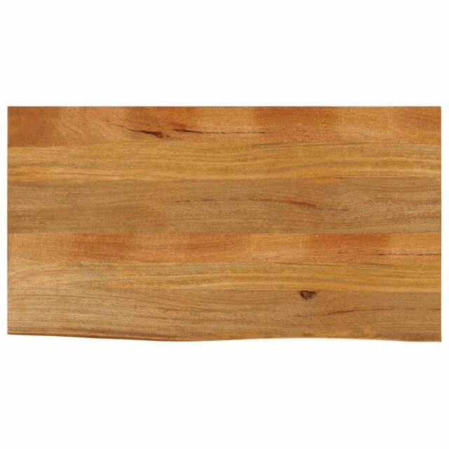 Berkfield Home Table Top Live Edge 120x60x3.8 cm Solid Wood Mango in Brown - image 1
