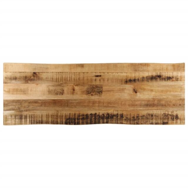 Berkfield Home Table Top Live Edge 140x40x2.5 cm Solid Wood Rough Mango in Brown - image 1