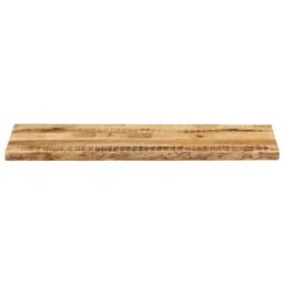 Berkfield Home Table Top Live Edge 140x40x2.5 cm Solid Wood Rough Mango in Brown - thumbnail 3