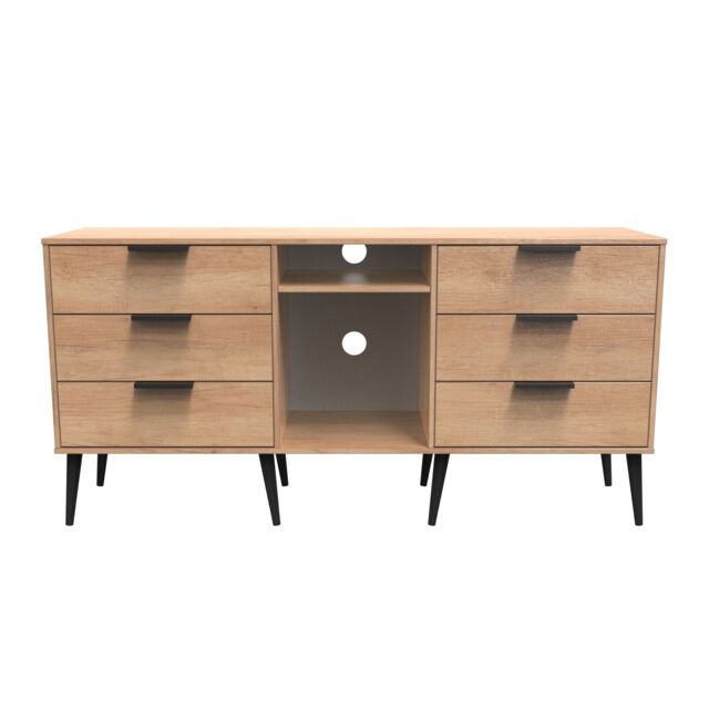 Ready Assembled 2 U Fuji 6 Drawer Sideboard (Ready Assembled) in Natural - image 1
