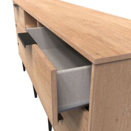 Ready Assembled 2 U Fuji 6 Drawer Sideboard (Ready Assembled) in Natural - thumbnail 5