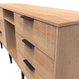 Ready Assembled 2 U Fuji 6 Drawer Sideboard (Ready Assembled) in Natural - thumbnail 4