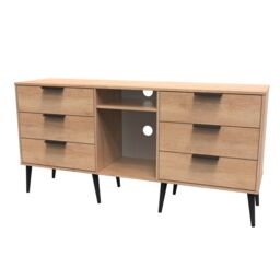 Ready Assembled 2 U Fuji 6 Drawer Sideboard (Ready Assembled) in Natural - thumbnail 3