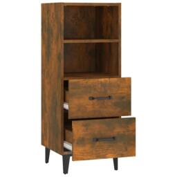 Berkfield Home Sideboard Smoked Oak 34.5x34x90 cm Engineered Wood in Brown - thumbnail 7