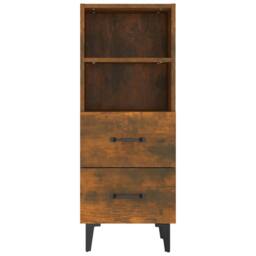 Berkfield Home Sideboard Smoked Oak 34.5x34x90 cm Engineered Wood in Brown - thumbnail 6