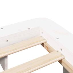 Berkfield Home Modern Bed Frame without Mattress White 150x200 cm King Size Soli - thumbnail 7