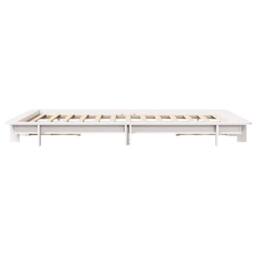 Berkfield Home Modern Bed Frame without Mattress White 150x200 cm King Size Soli - thumbnail 5