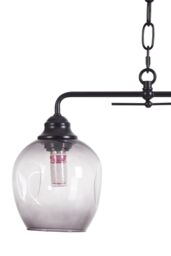 Living and Home Modern Style Glass Pendant Light in Black - thumbnail 5