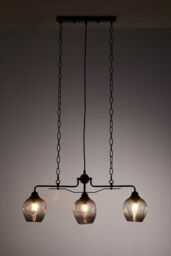 Living and Home Modern Style Glass Pendant Light in Black - thumbnail 6